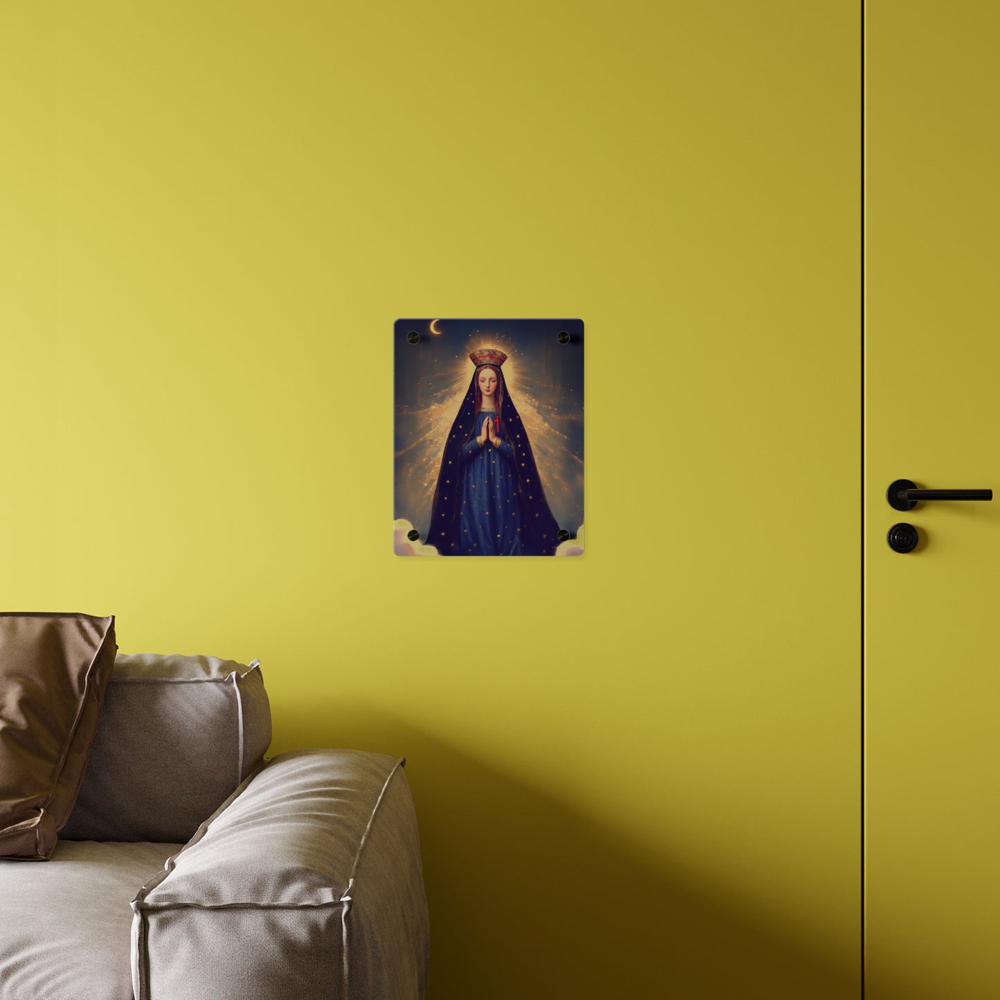 Our Lady of Pontmain Wall Art Panel - Ready to Hang Acrylic Print - Catholic Saint Art - Patron Saint Print - Mother Mary Art