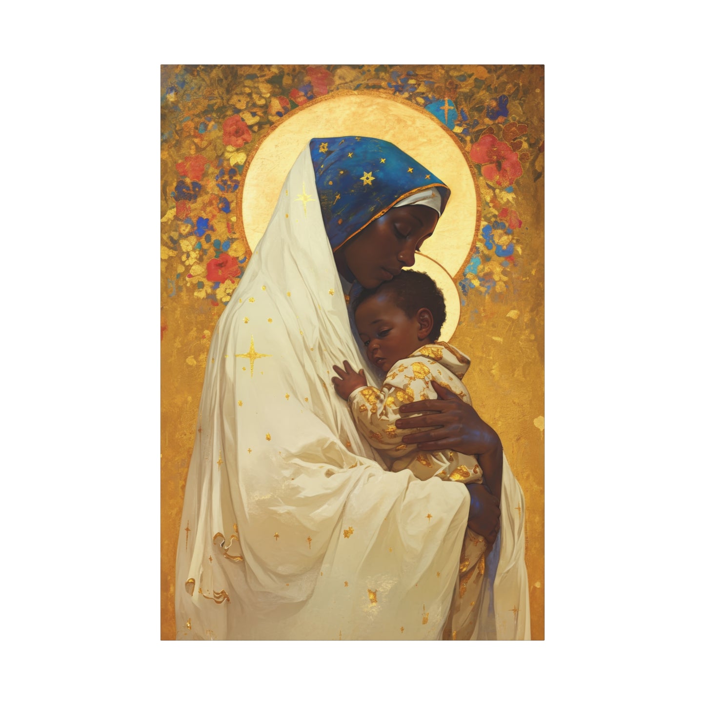 Queen of Peace and Love- Our Lady of Kibeho's Message - Museum Wrapped Canvas - Print - Religious Art for your Home - Christian print