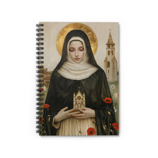 Saint Erentrude - Sanctified Souls Art - Religious - Spiral Notebook - Ruled Line - Catholic Religious art present gift
