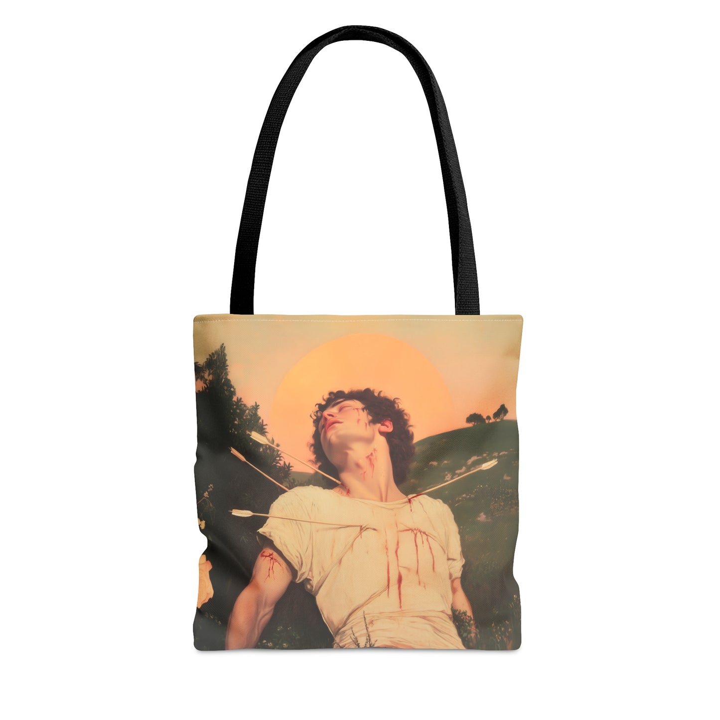 Saint Sebastian - Tote Bag - Large Medium Small Faith Art Bag - Bible Study Faith Purse - Double Sided
