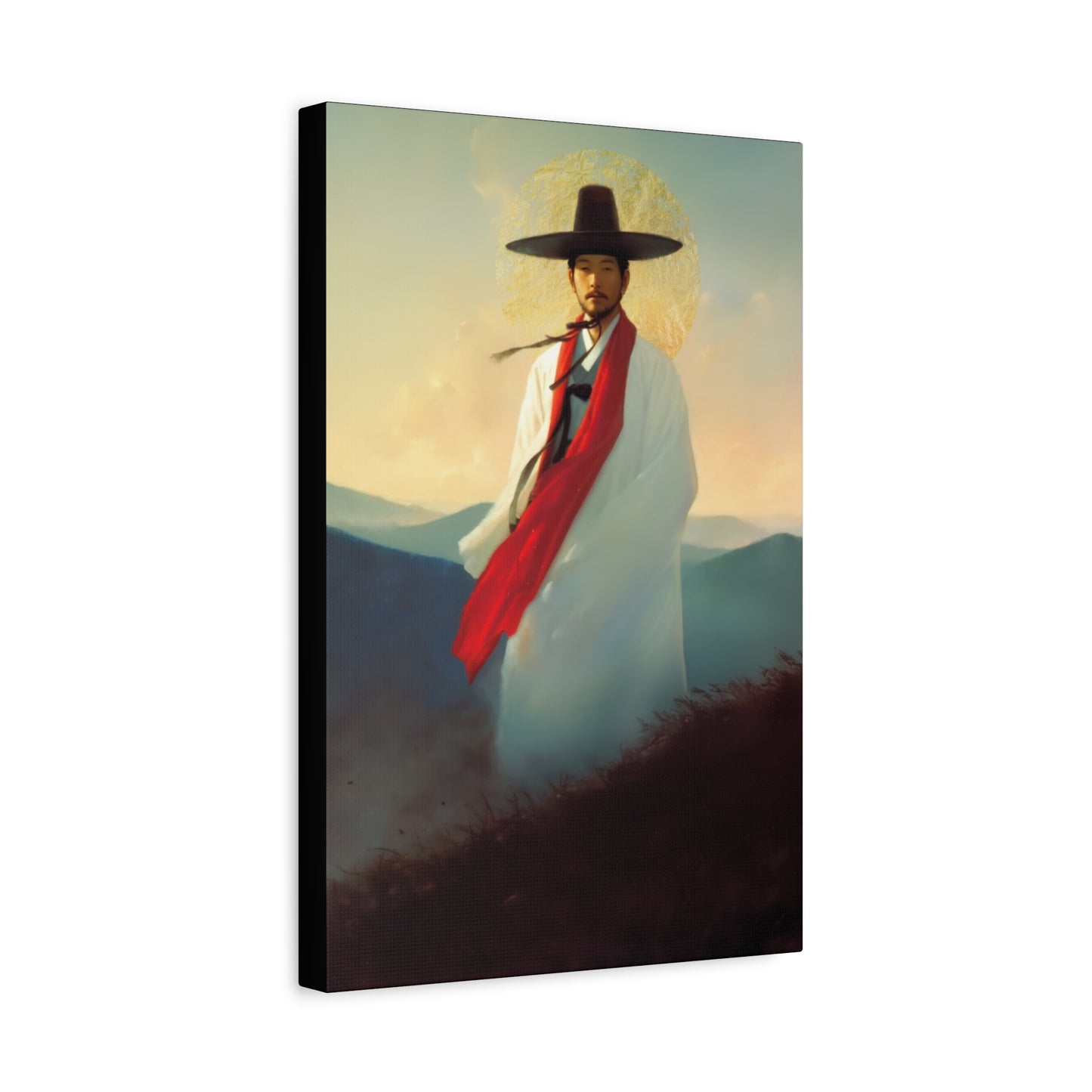 Saint Andrew Kim Taegon - Multiple Sizes - Catholic Home art - Museum Wrapped Canvas - Sanctified Souls Print - Martyr Saint