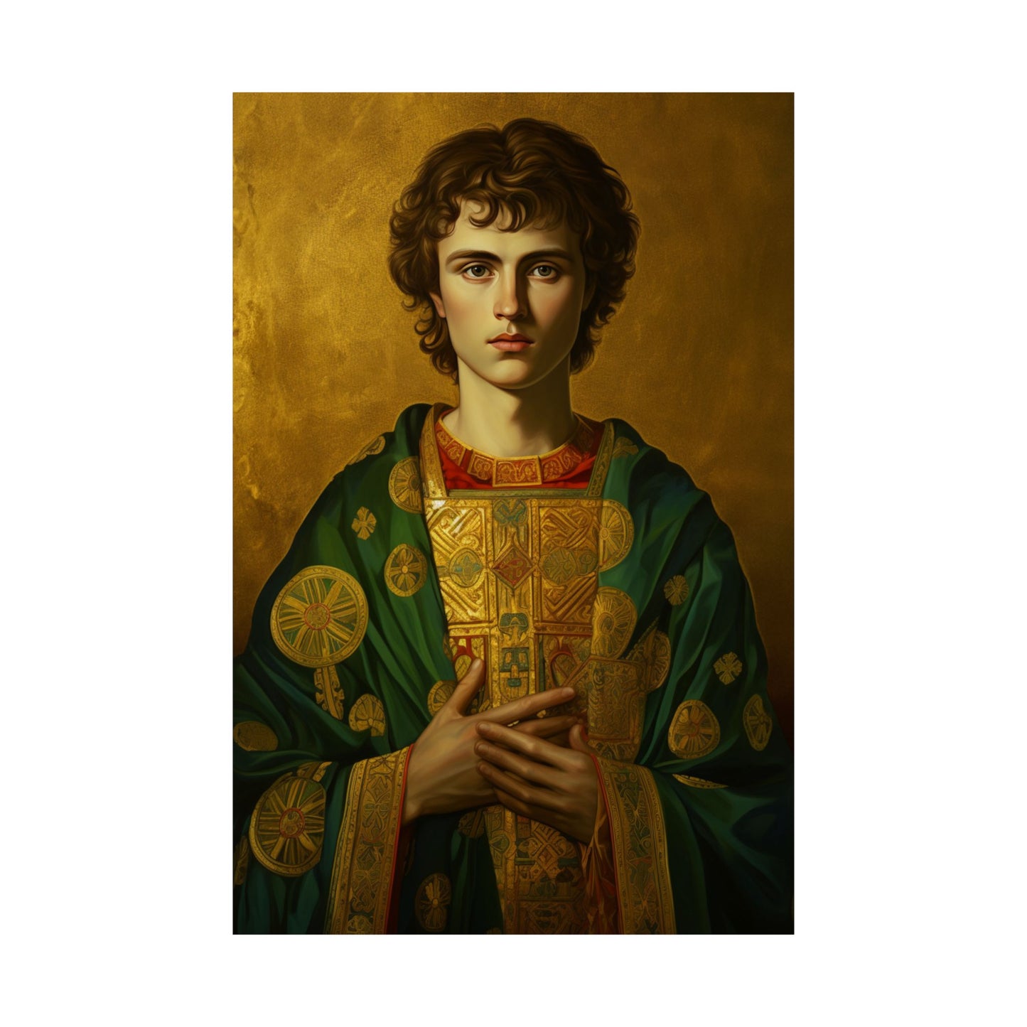 Saint Pantaleon - Sanctified Souls Print - Multiple Sizes - Premium Matte Vertical Posters - Religious Art for the home