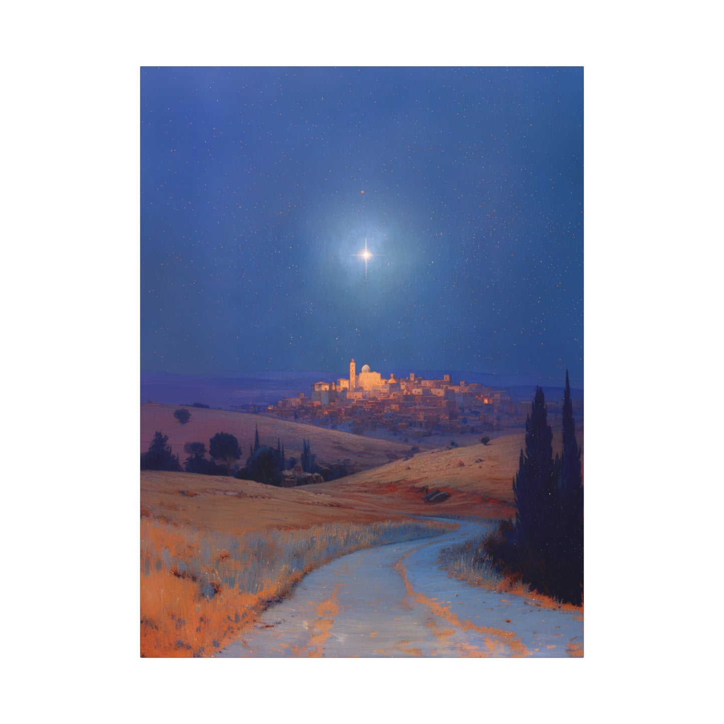 Bethlehem Wrapped in the Light of His Coming - Gallery Wrapped Canvas - Print - Religious Art for your Home - Catholic