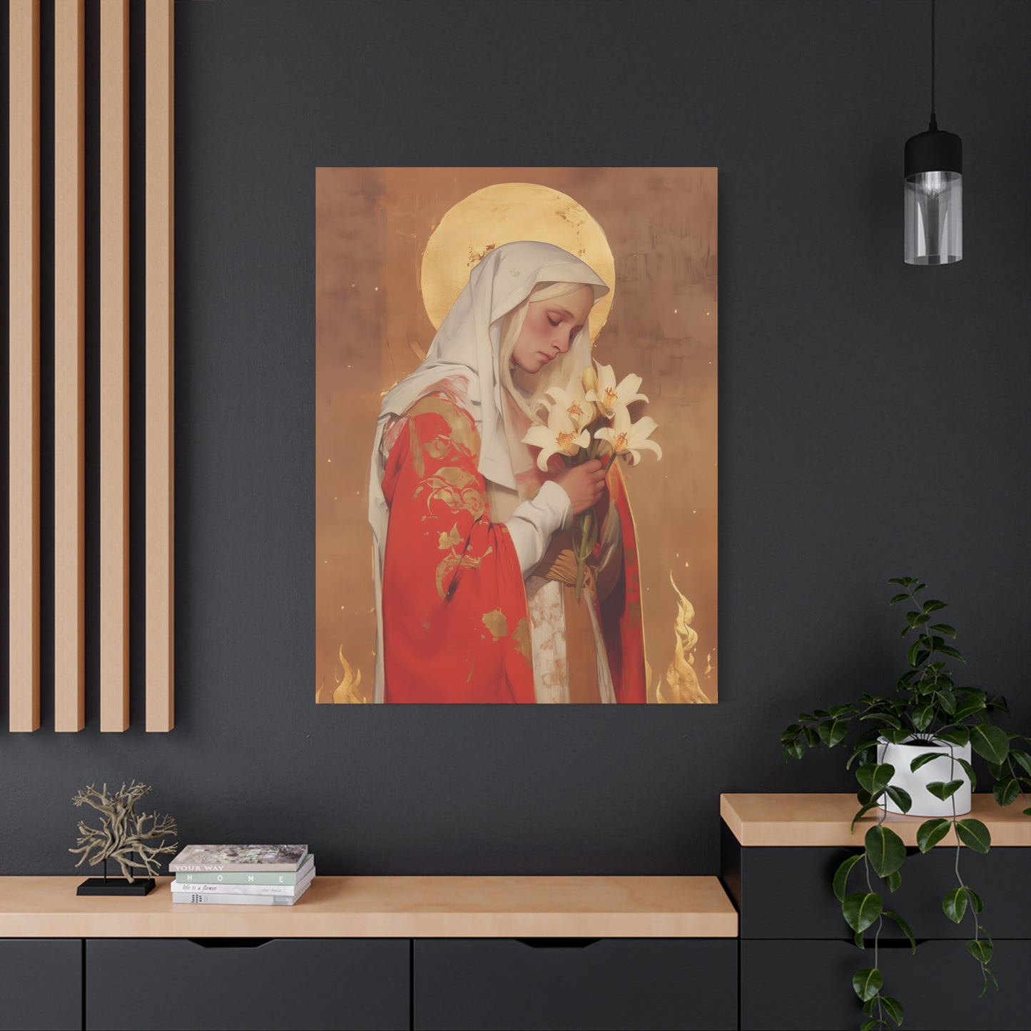 Saint Faith of Agen - Gallery Wrapped Canvas - Print - Religious Art for your Home - Catholic Art