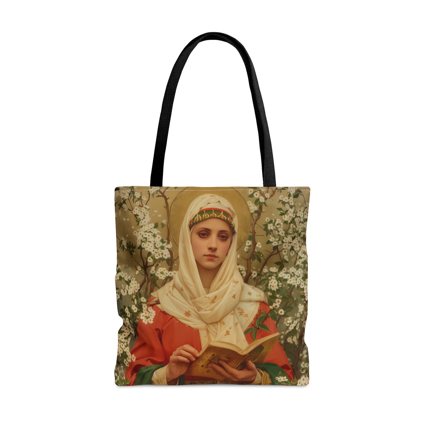 Saint Amelia / Saint Amalberga Tote Bag - Large Medium Small Faith Art Bag - Catholic Faith Purse - Religious Carry All