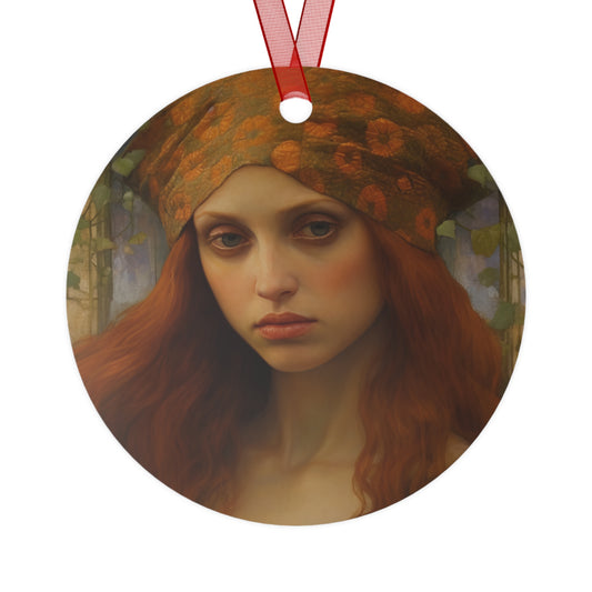 Gaze of Devotion : Mary Magdalene Metal Ornament - Religious Holiday Christmas Ornament and Keepsake - Prayer Ornament