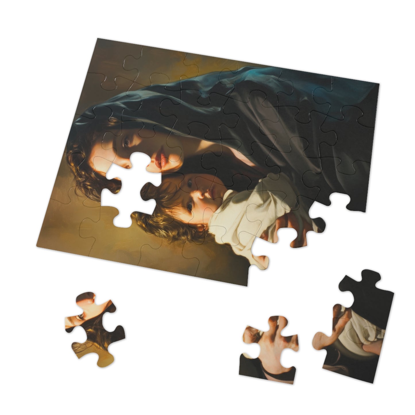 A mother's Gentle Embrace - Mary and The Christ Child - Puzzle and Keepsake Tin - Religious (30, 110, 252, 500,1000) - Catholic Families