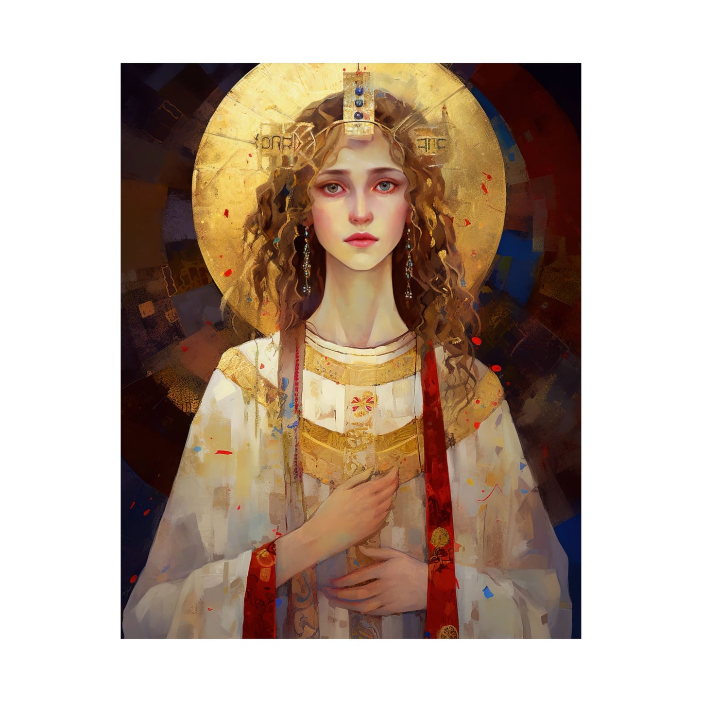 Saint Ursula Print - Sanctified Souls Print - Multiple Sizes - Premium Matte Vertical Posters