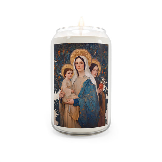 New Eve / Mary, The New Eve - Mother Mary Title - Marian Art - Scented Prayer Candle, 13.75oz - Tall Size - Religious
