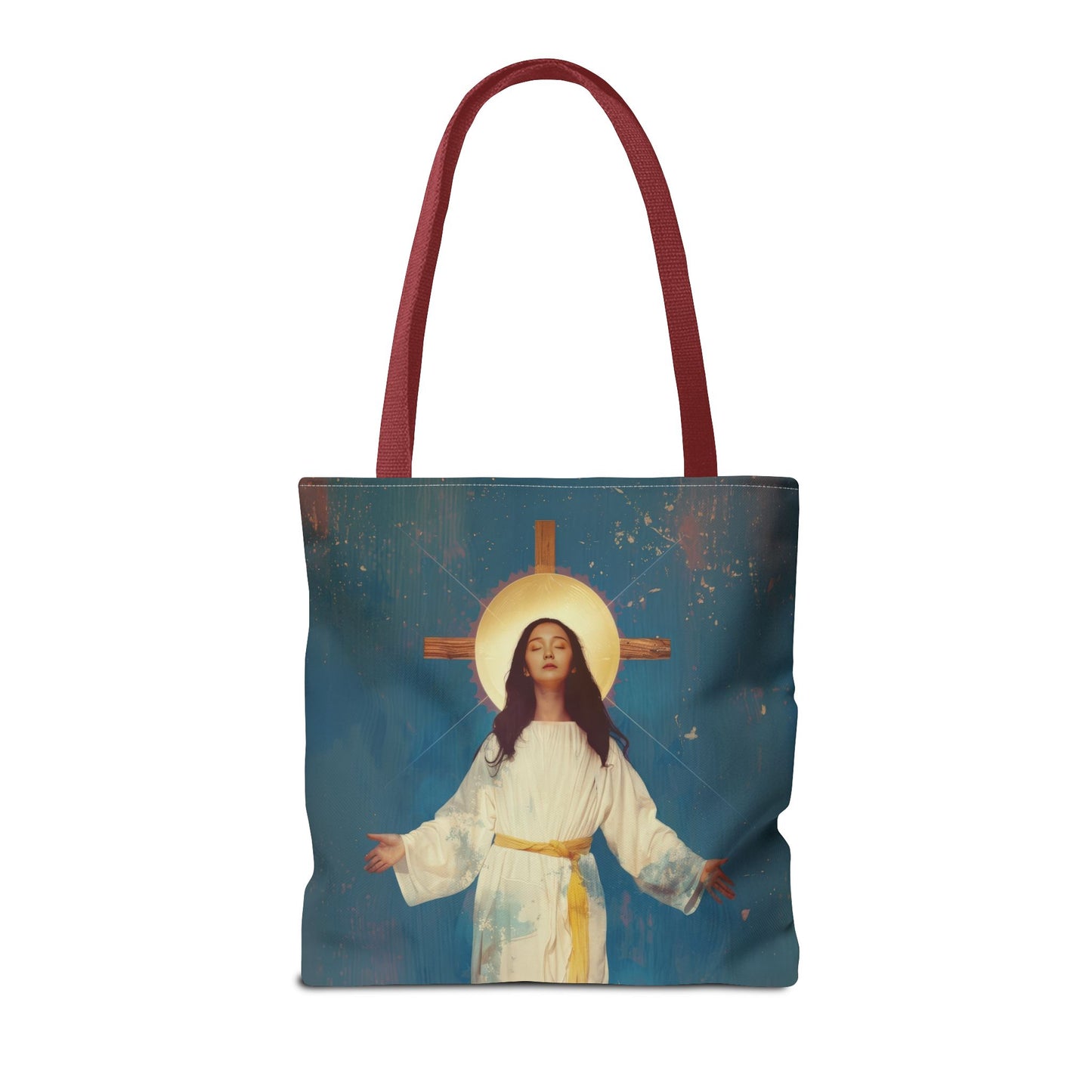 Our Lady of Akita - Mother Mary - Tote Bag - Large Medium Small Faith Art Bag - Re-usable Tote Purse - Double Sided
