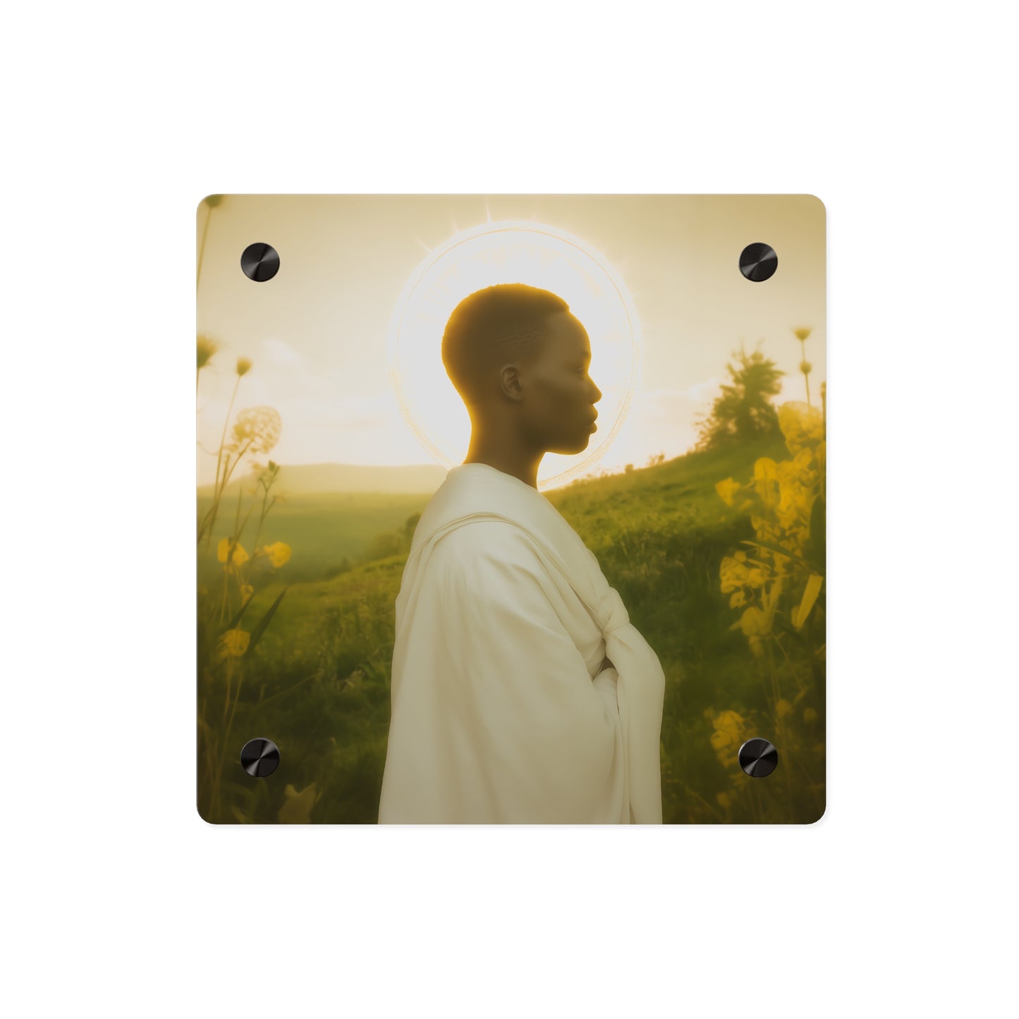Saint Charles Lwanga Wall Art Panel - Ready to Hang Acrylic Print - Catholic Saint Art - Patron Saint Print - No Frame needed