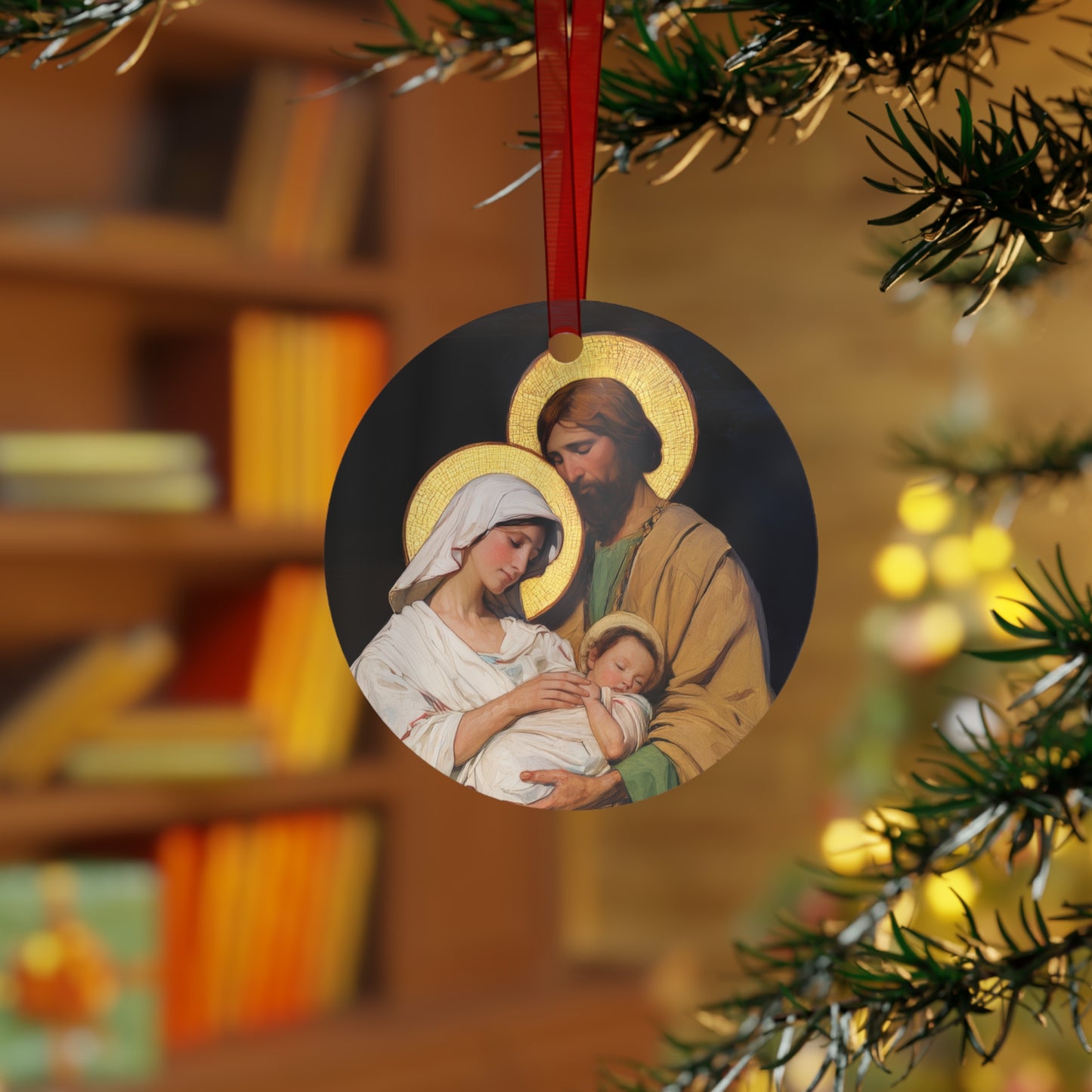 The Feast of the Presentation of the Lord - Holy Family - Metal Ornament - Religious Holiday Christmas Ornament and Keepsake - Prayer