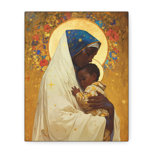 Queen of Peace and Love- Our Lady of Kibeho's Message - Museum Wrapped Canvas - Print - Religious Art for your Home - Christian print
