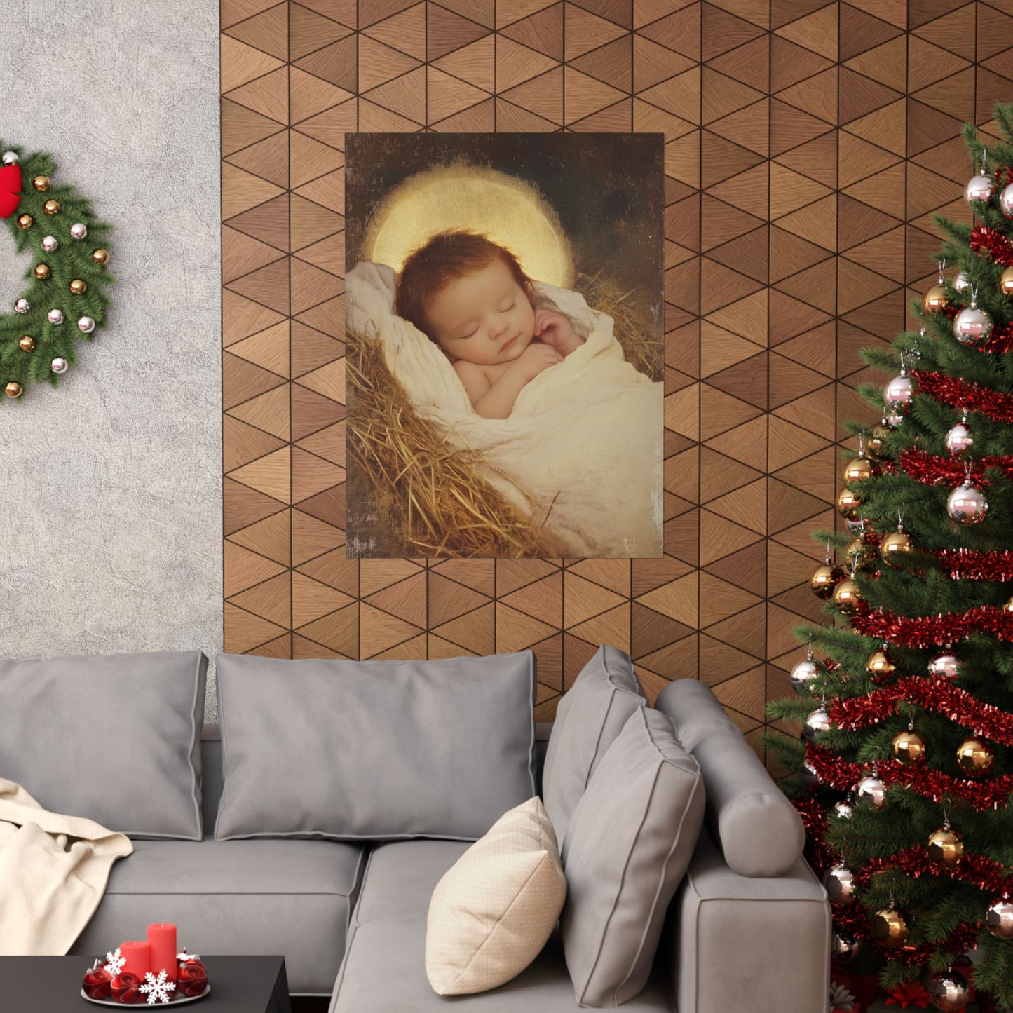 Jesus, the Newborn Light of the World - Sanctified Souls Print - Multiple Sizes - Premium Matte Vertical Posters