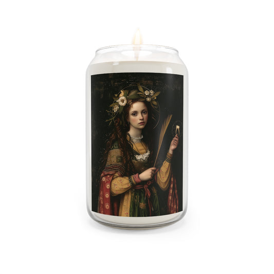 Saint Apollonia - Scented Prayer Candle, 13.75oz -  Candle - Catholic Art - prayer room Scented Candle - Religious gift