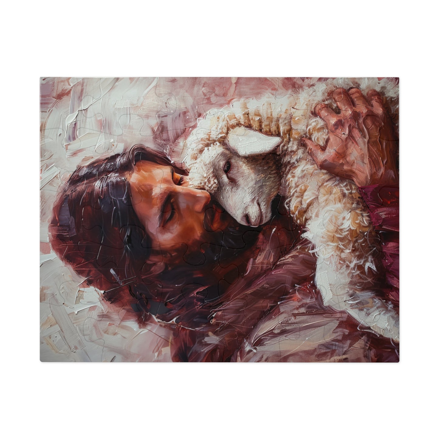 Jesus and the Little Lamb - Puzzle and Keepsake Tin - Religious (30, 110, 252, 500,1000) - Religious Puzzle - Christ the Savior Art print
