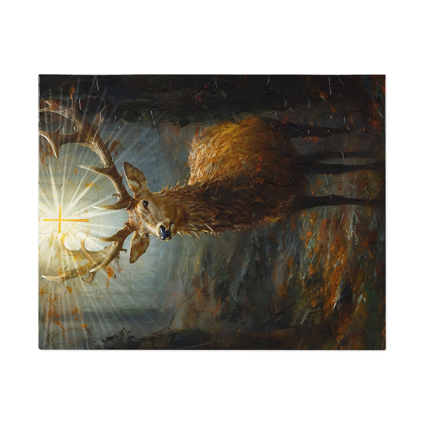 The Stag of Saint Hubert / Saint Hubertus Stag - Puzzle and Keepsake Tin - Jigsaw Puzzle (30, 110, 252, 500,1000-Piece) - Religious Puzzle