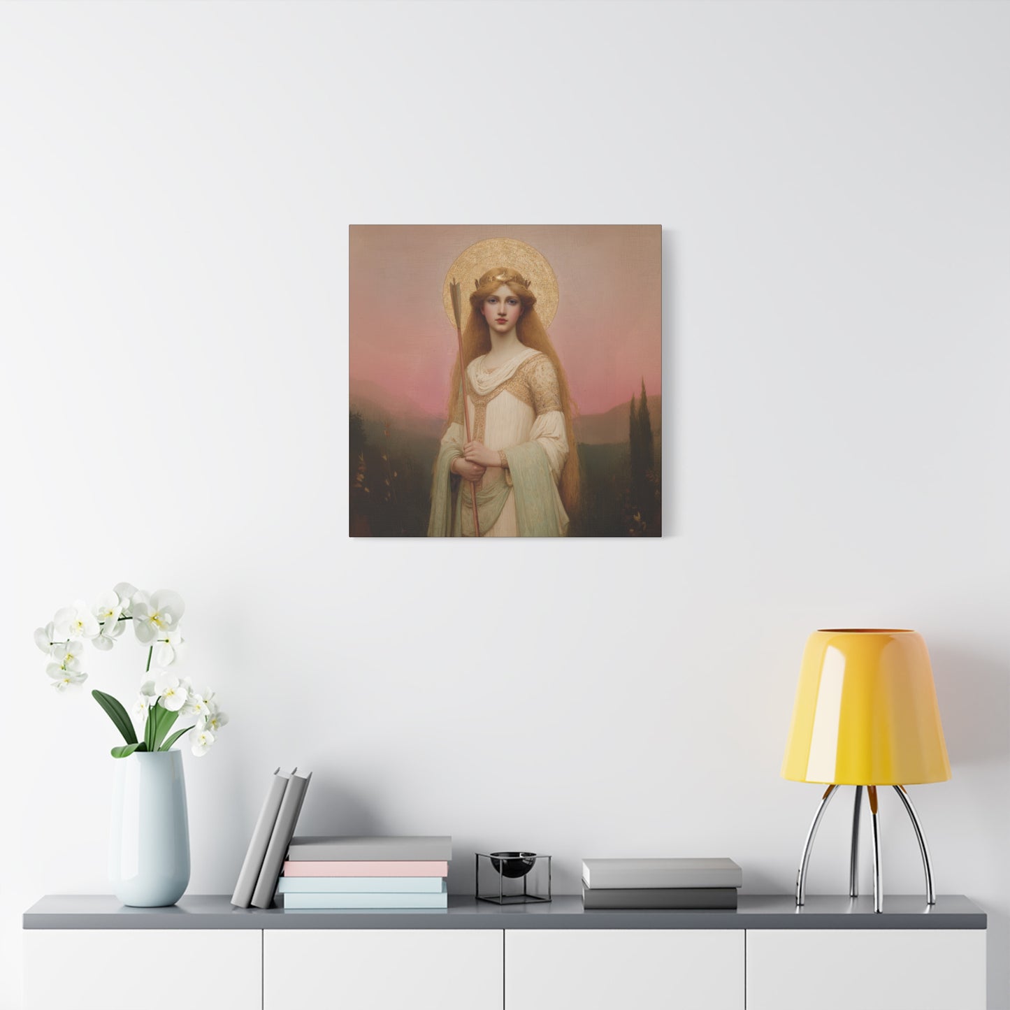 Saint Ursula -  Museum Wrapped Canvas - Sanctified Souls Print - Religious Art for your Home - Catholic Patron Saint Art