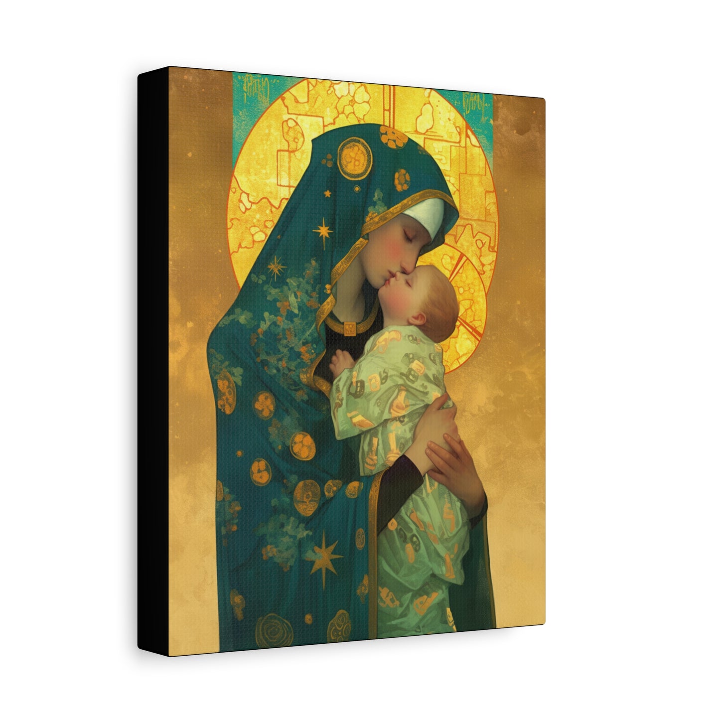 Peaceful Refuge - Mary and the Christ Child - Museum Wrapped Canvas - Print - Religious Art for your Home - Catholic Saint Art