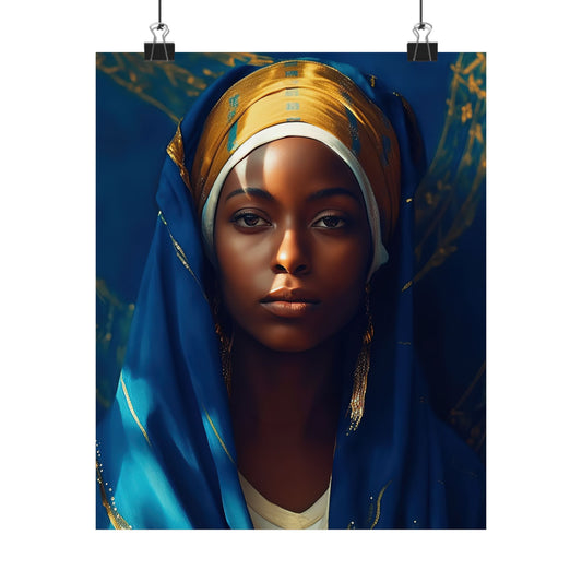 Mary the Blessed Virgin - Sanctified Souls Print - Multiple Sizes - Premium Matte Vertical Posters - Virgin Mary - Black Madonna Art