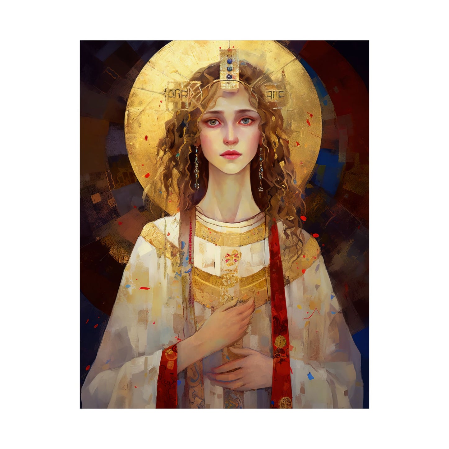 Saint Ursula Print - Sanctified Souls Print - Multiple Sizes - Premium Matte Vertical Posters