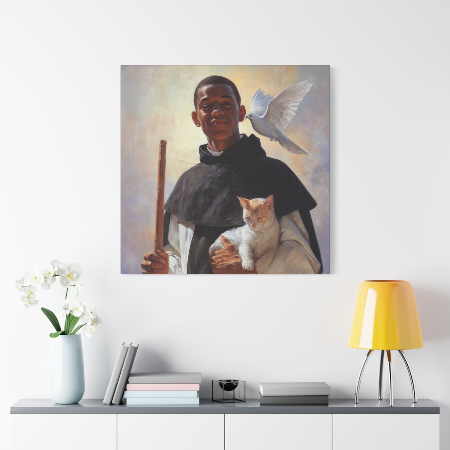 Saint Martin de Porres - Gallery Wrapped Canvas - Print - Religious Art for your Home - Catholic Art