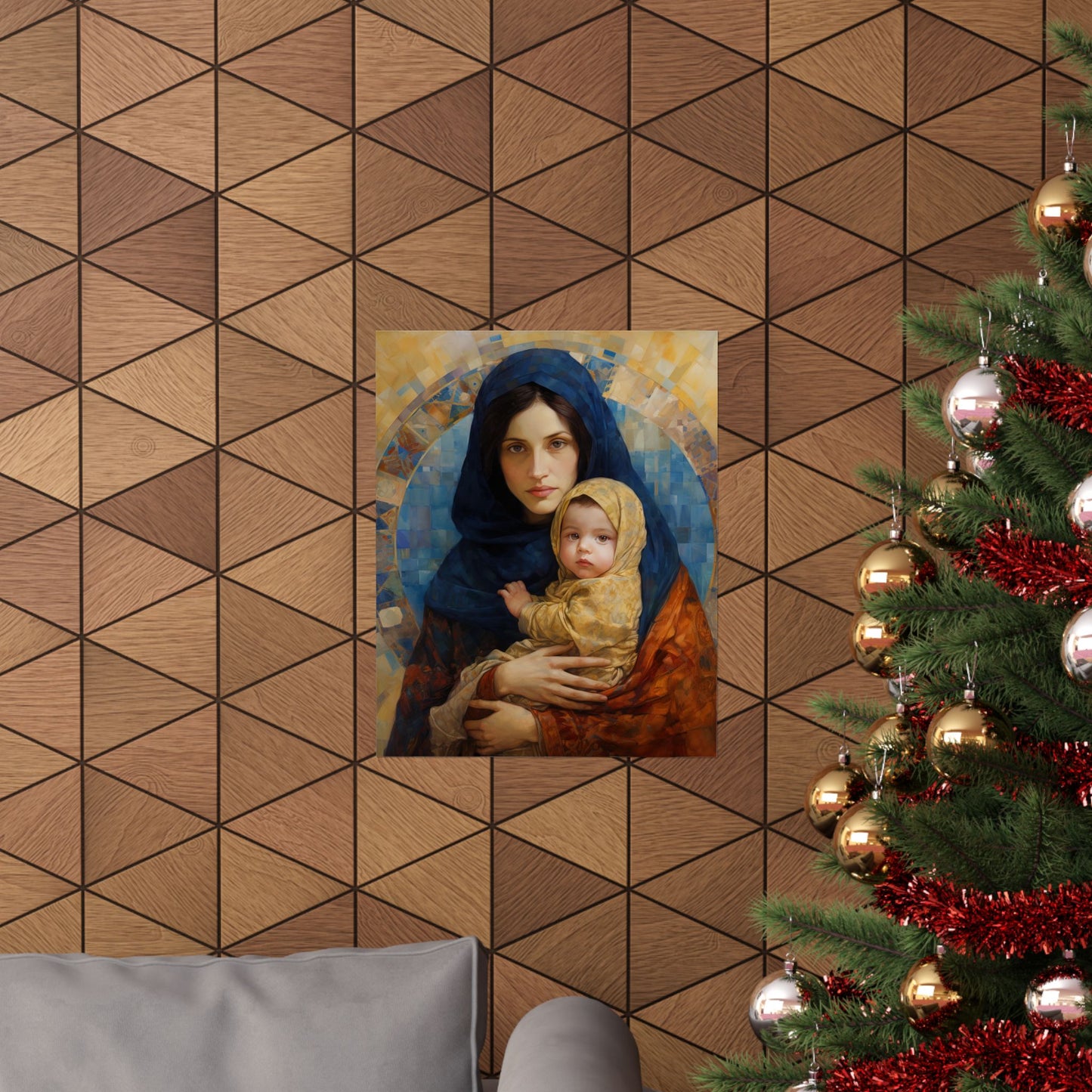 Maternal Seraph - Virgin Mary and Infant Jesus - Multiple Sizes - Premium Matte Vertical Posters - Christ Child and Mother Mary