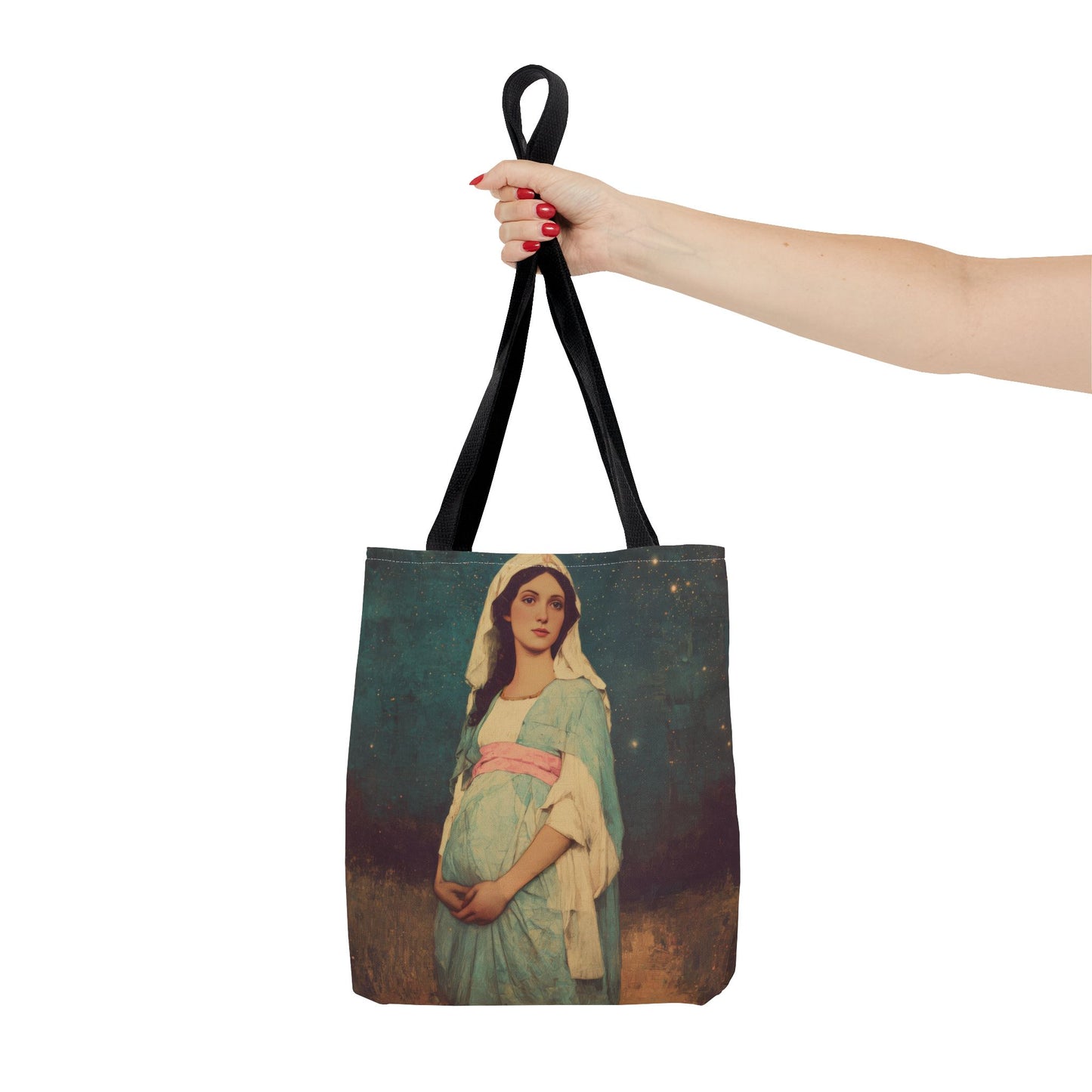 Our Lady of 'O' - Our Lady of Expectation - Mother Mary - Marian Art - Tote Bag - Large Medium Small Faith Art Bag - Tote Purse