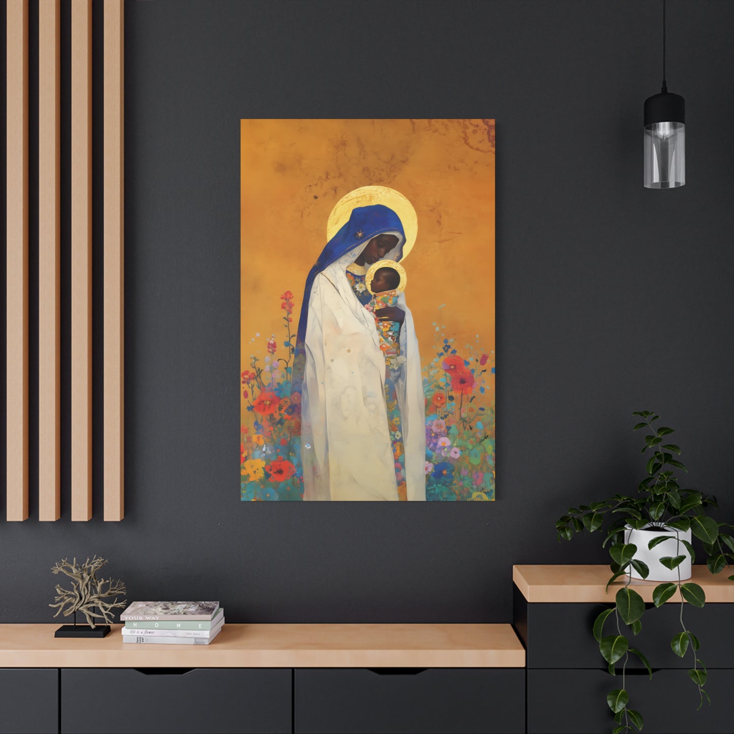 The Divine Embrace- Our Lady of Kibeho's Love - Museum Wrapped Canvas - Print - Religious Art for your Home - Christian print - Religious