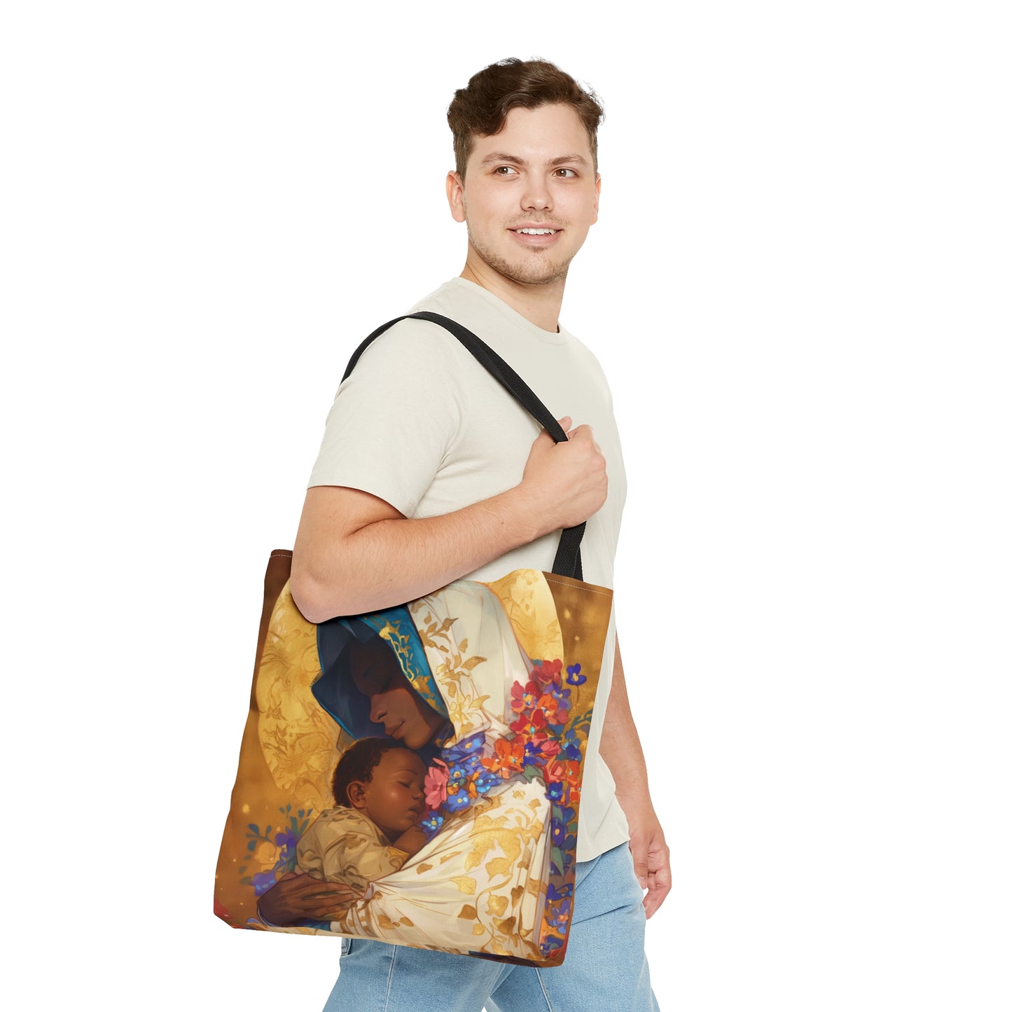 Divine Radiance- Our Lady of Kibeho's Blessing Tote Bag - Large Medium Small Faith Art Bag - Catholic Faith Purse - Religious Carry All