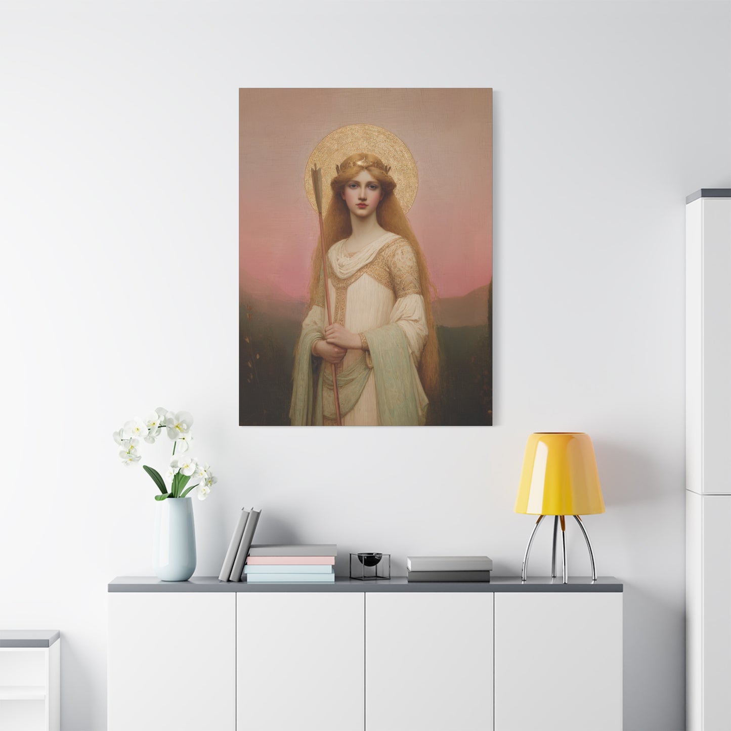Saint Ursula -  Museum Wrapped Canvas - Sanctified Souls Print - Religious Art for your Home - Catholic Patron Saint Art