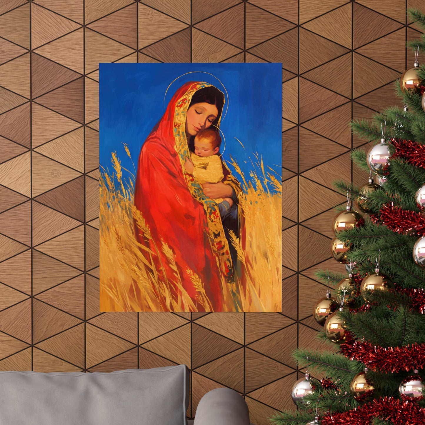 Our Lady of the Harvest - Sanctified Souls Print - Multiple Sizes - Premium Posters - Catholic Art - Christian Home