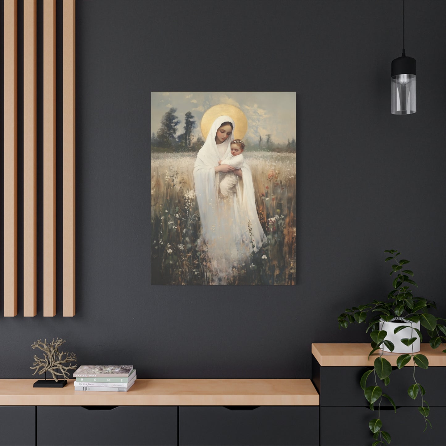 Our Lady of the Prairie - Multiple Sizes - Catholic Home art - Museum Wrapped Canvas - Sanctified Souls Print
