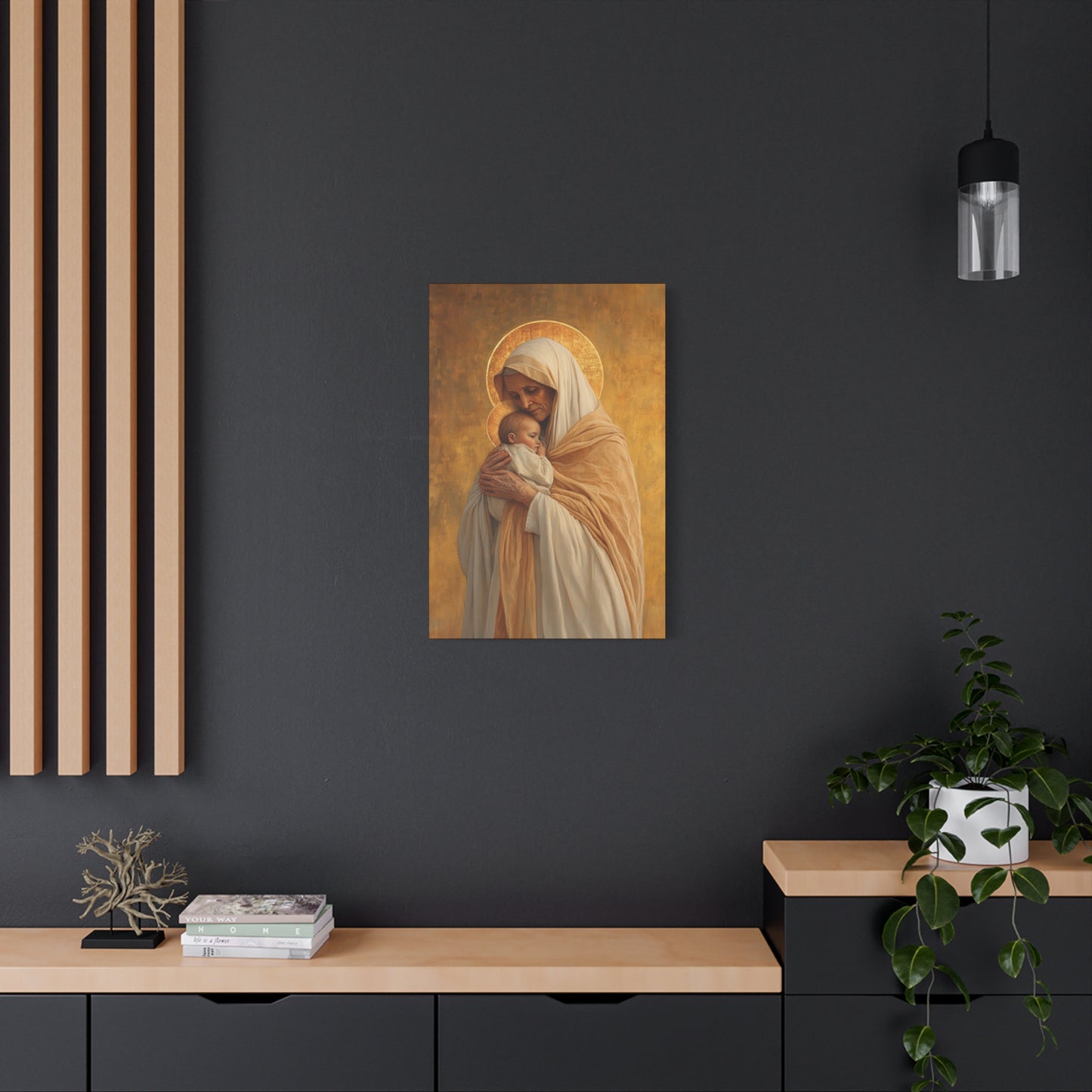 Saint Anna the Prophetess - Museum Wrapped Canvas - Print - Religious Art for your Home - Christian print - Prayer Room Art - Catholic
