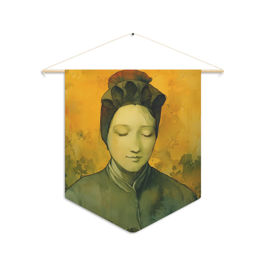 Saint Magdalene of Canossa Pennant / Banner / Wall Hanging - Prayer room art - Catholic Home - 18" x 21"