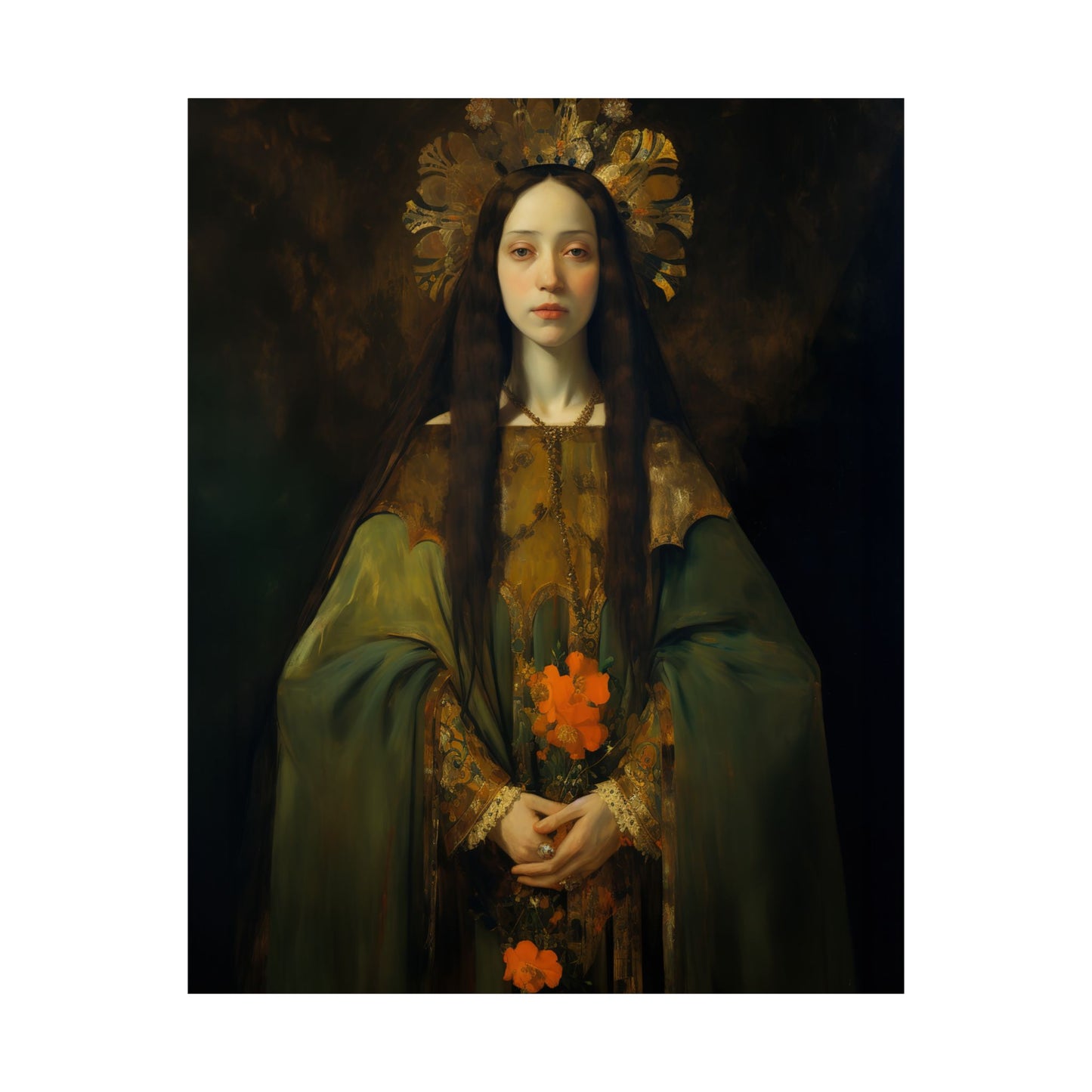 Saint Elizabeth of Portugal - Sanctified Souls Print - Multiple Sizes - Premium Matte Vertical Posters