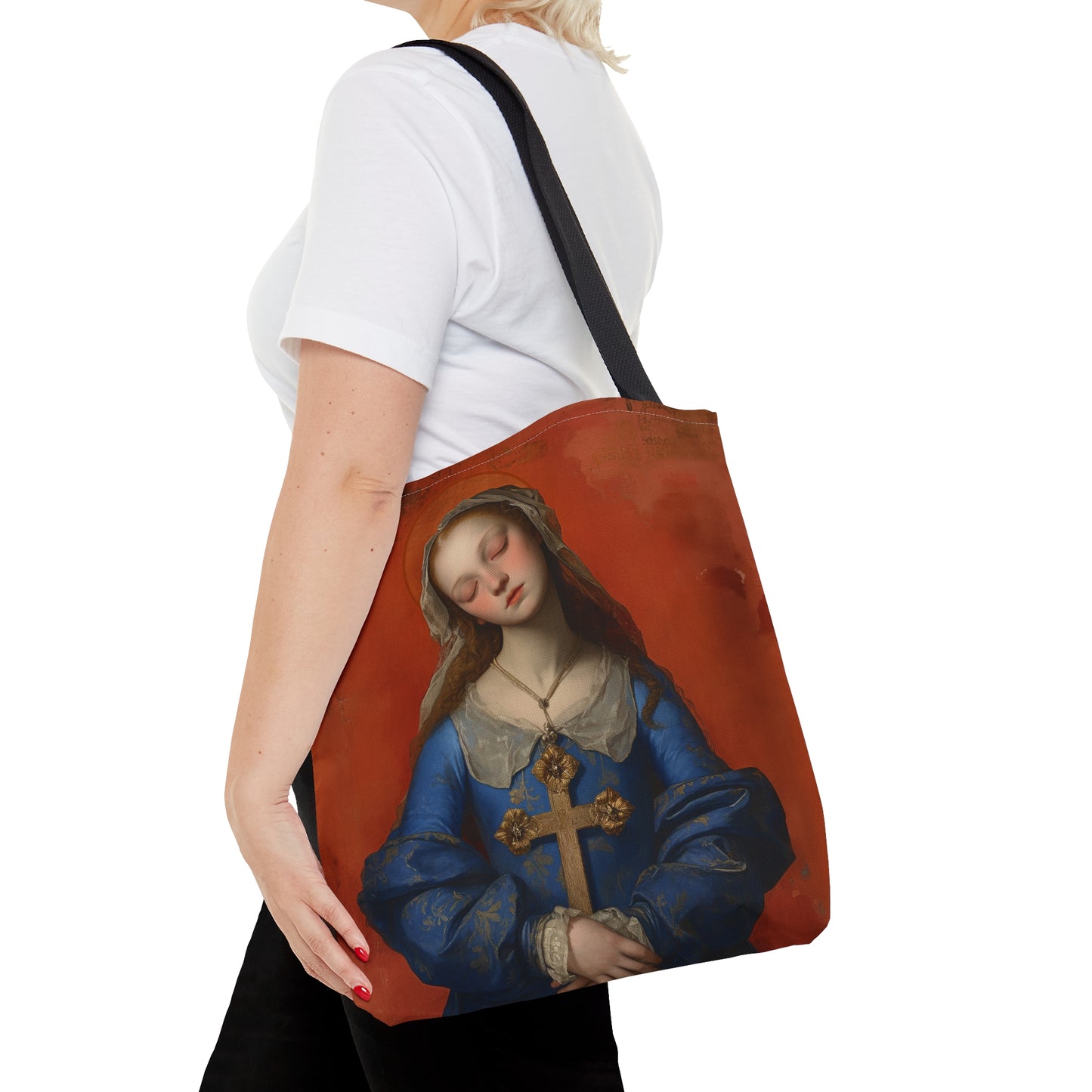 Saint Philomena of San Severino Tote Bag - Large Medium Small Faith Art Bag - Catholic Faith Purse - Religious Carry All Reusable Tote Bag