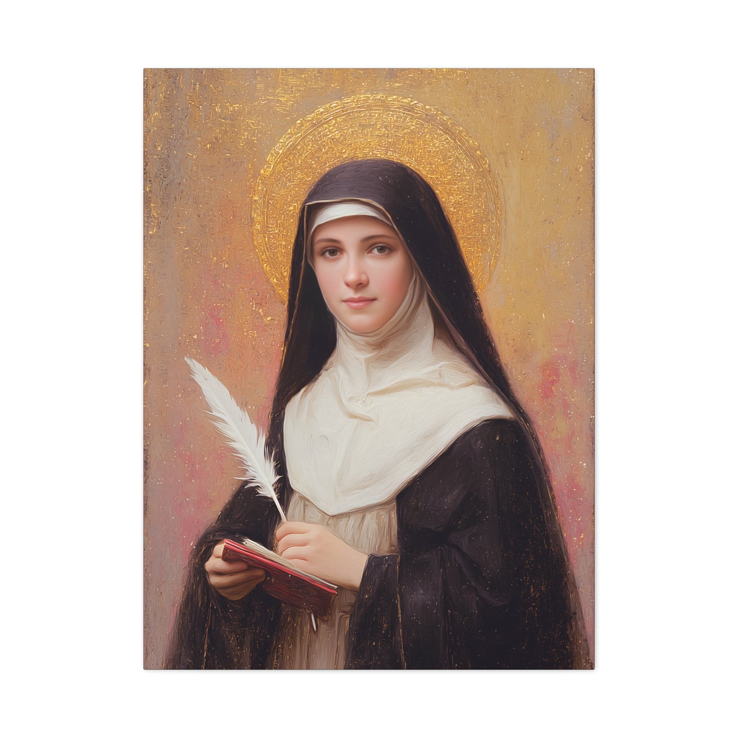 Saint Mechtildis / Mechtide of Hefta / Mechthild of Hackeborn - Gallery Wrapped Canvas - Print - Religious Art for your Home - Catholic Art