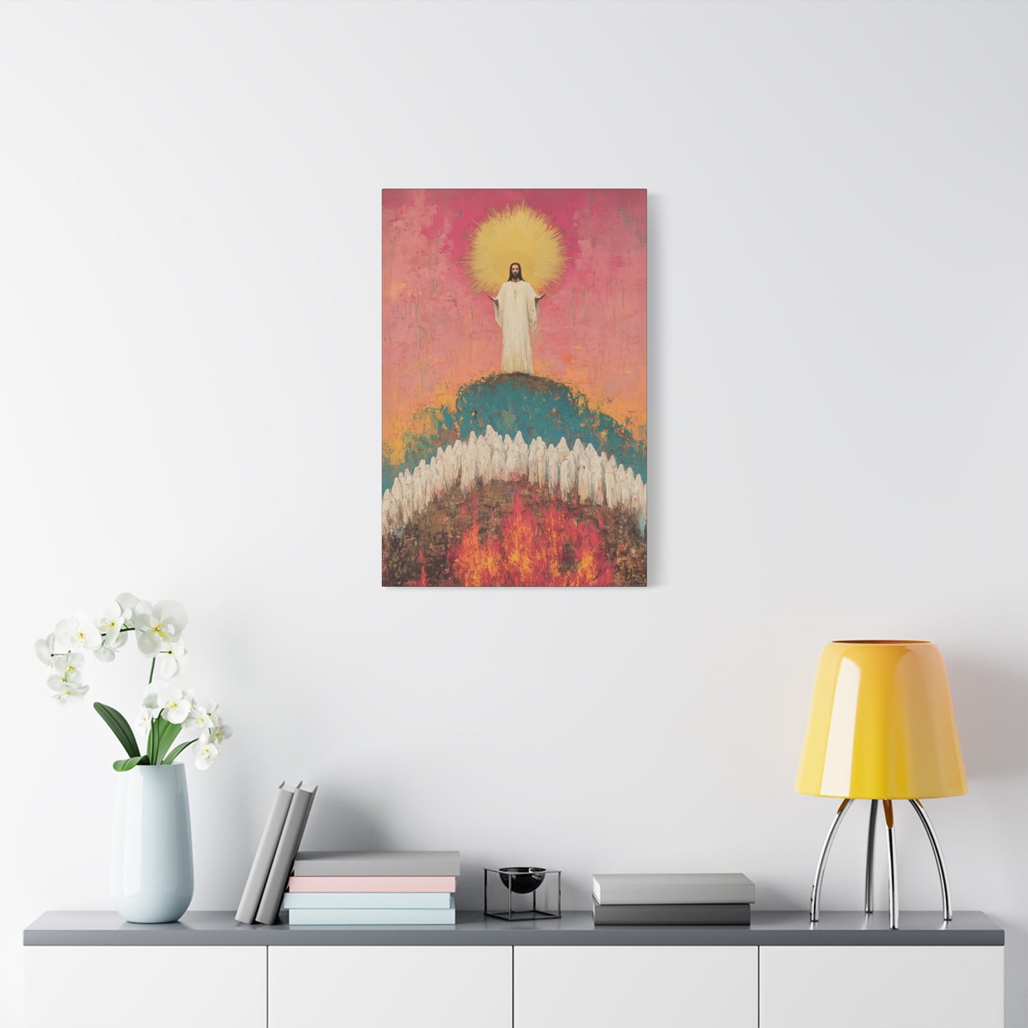 Light Pierced the Abyss  - Museum Wrapped Canvas - Sanctified Souls Print - Religious Art for your Home