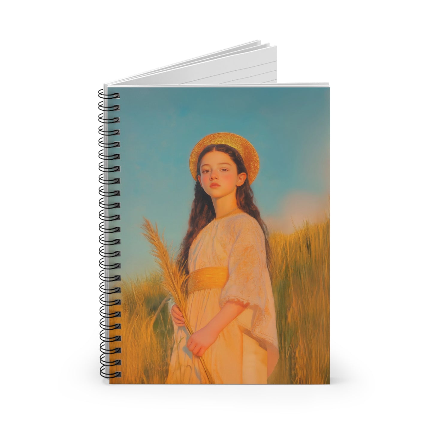Saint Faith - Sanctified Souls Art - Religious Based Notebook - Spiral Notebook - Prayer journal - Martyr of the Church