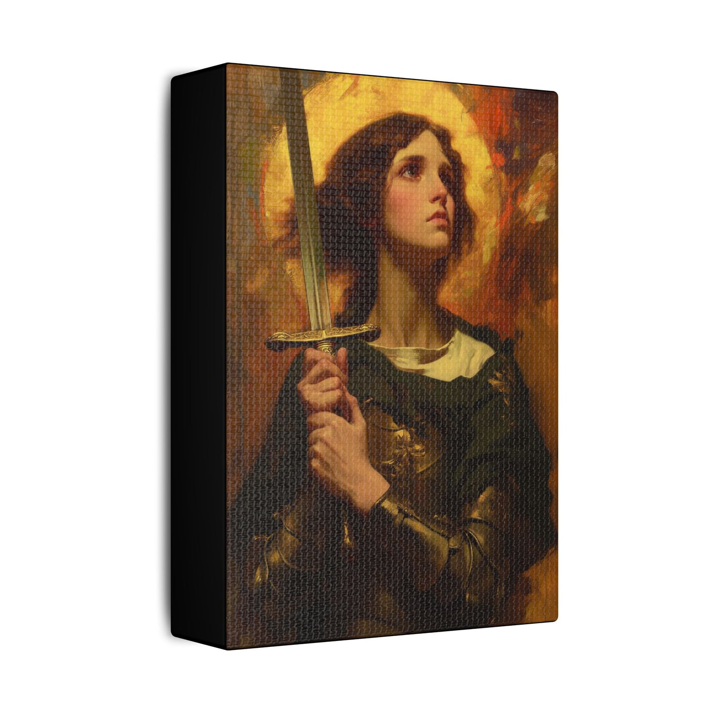 Portrait of Saint Joan of Arc - Museum Wrapped Canvas - Sanctified Souls Print - Religious Art for your Home