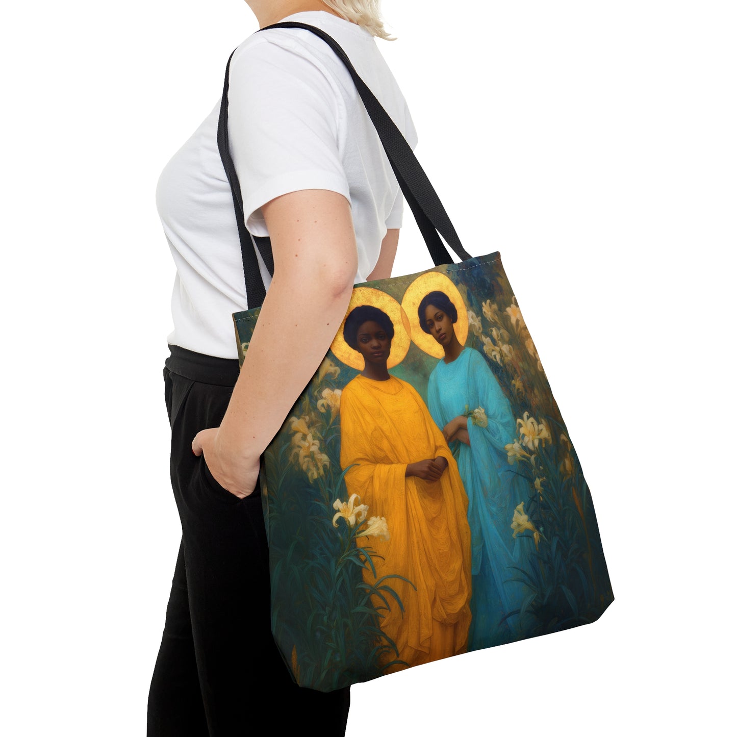Saint Perpetua and Saint Felicity - Tote Bag - Large Medium Small Faith Art Bag - Bible Study Faith Purse - Double Sided