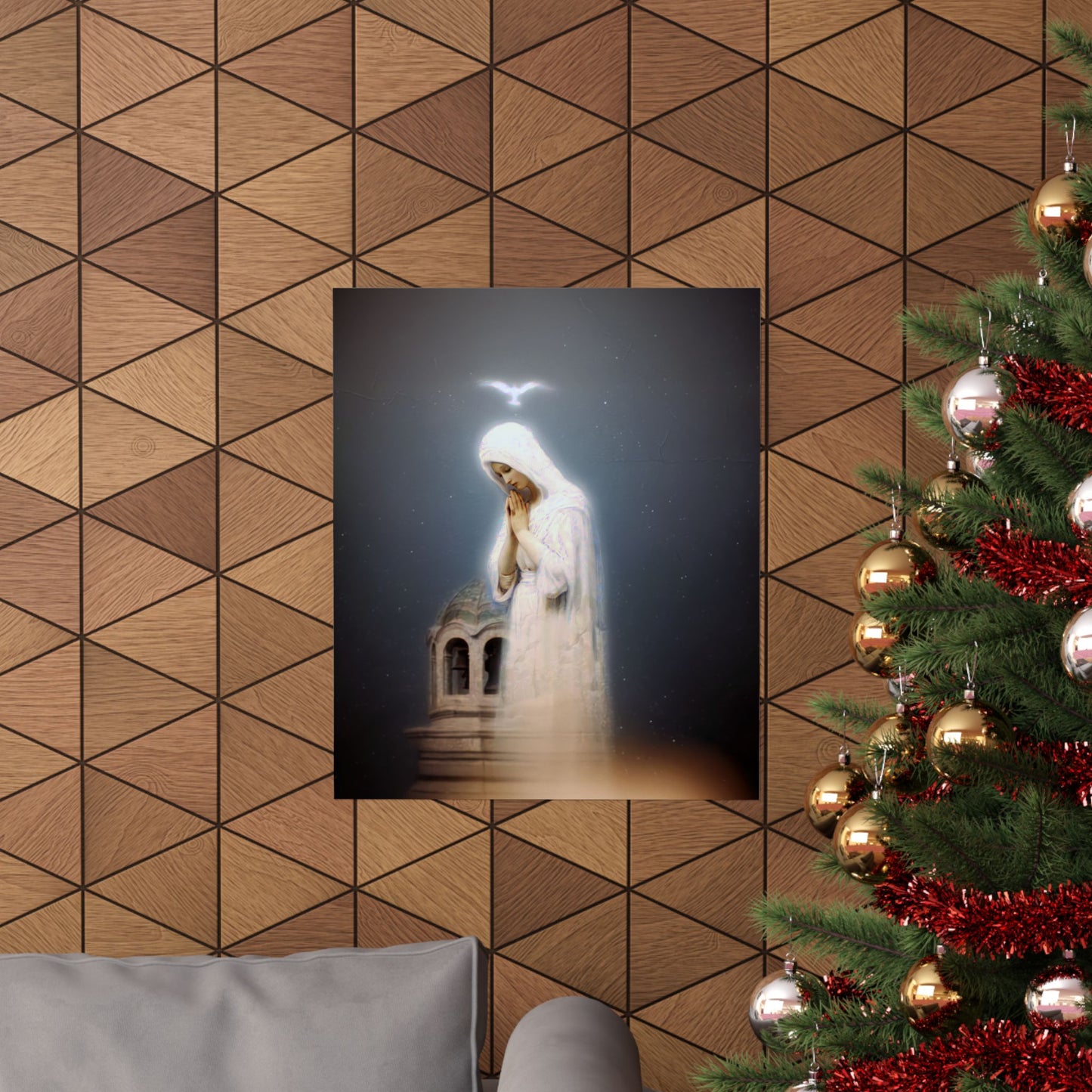Our Lady of Zeitoun - Mother Mary Print - Marian Art - Sanctified Souls Print - Multiple Sizes - Premium Vertical Posters