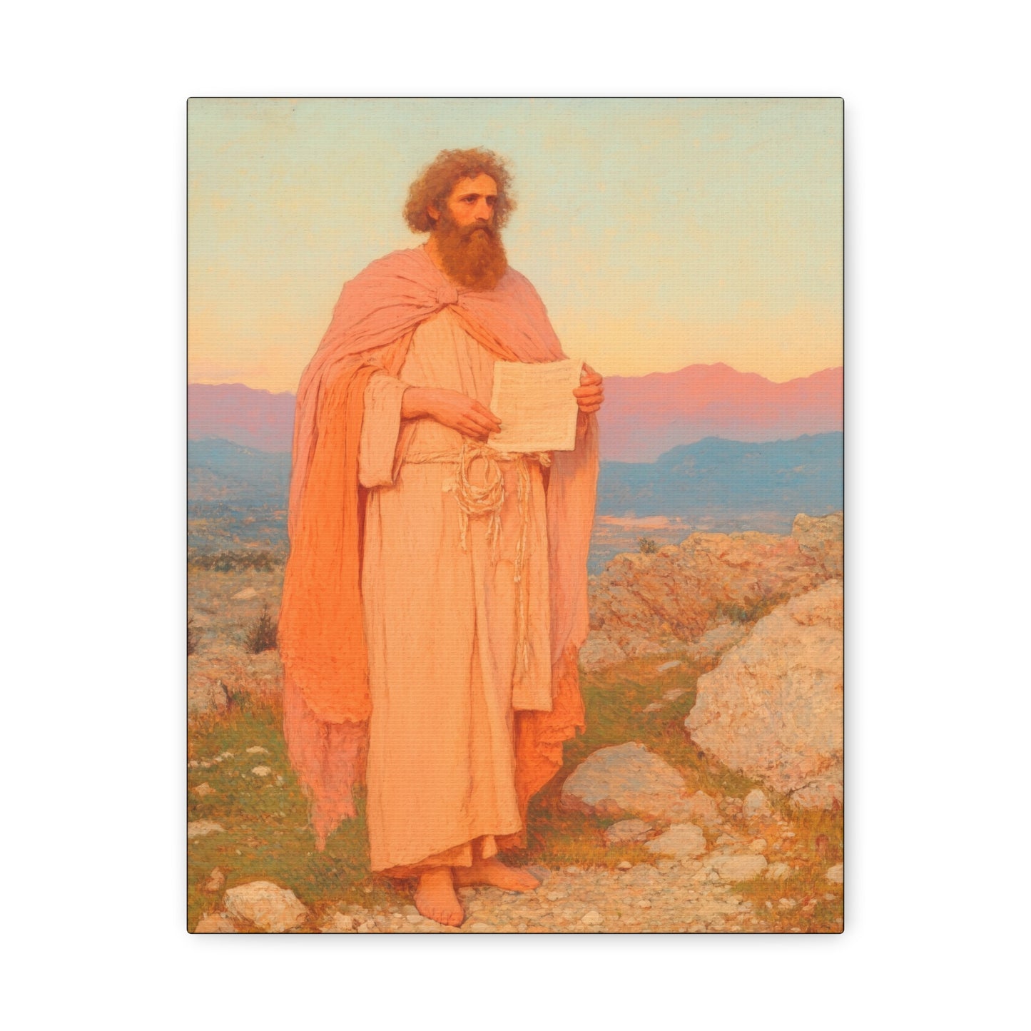 Obadiah - Keeper of the Lord's Warning and Mercy - Gallery Wrapped Canvas - Print - Religious Art for your Home - Catholic Art
