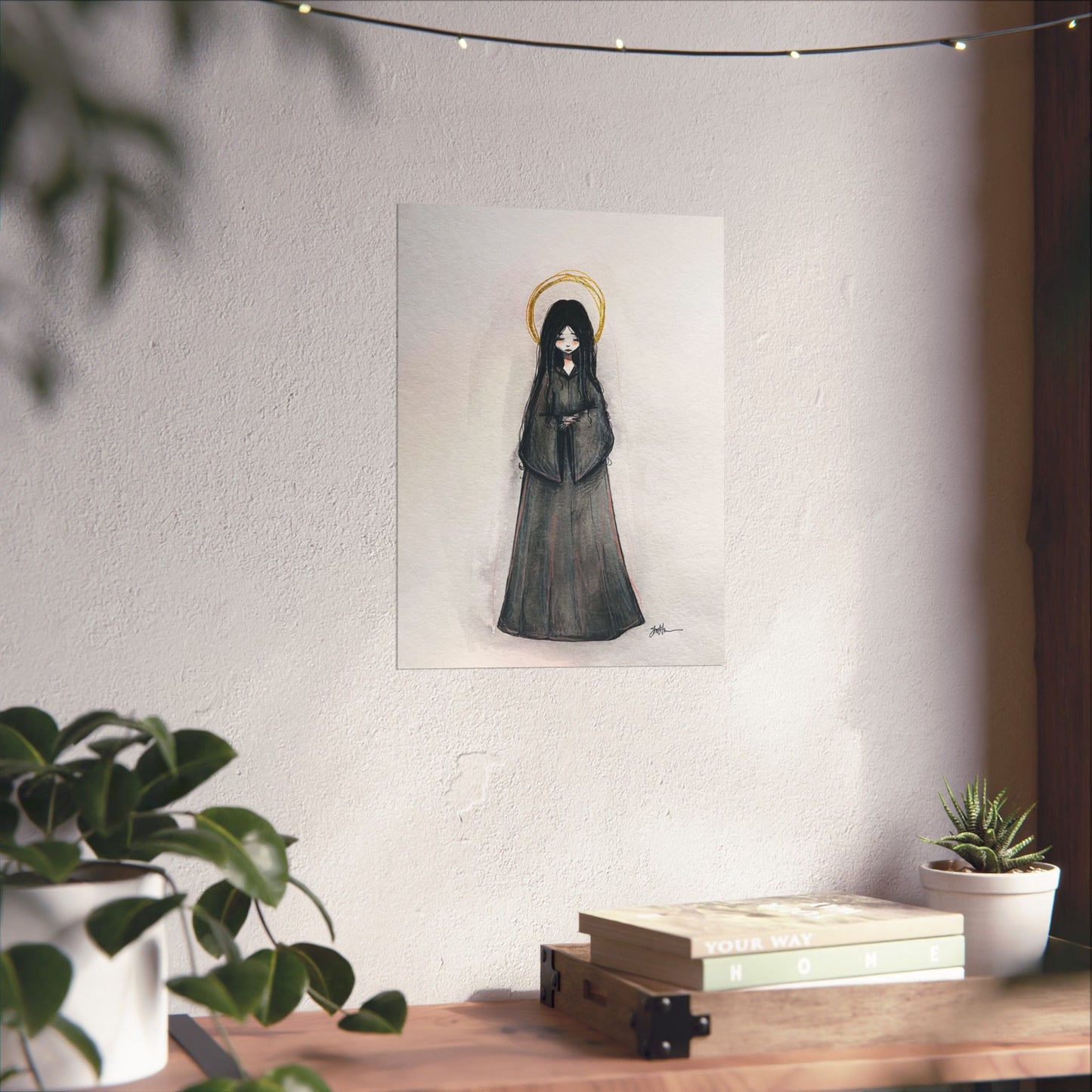 Blessed Mary Magdalen Kiota Hand-Drawn Catholic Art Print | Martyrs of Japan Devotional Wall Art | Sanctified Solocosmo Religious Poster