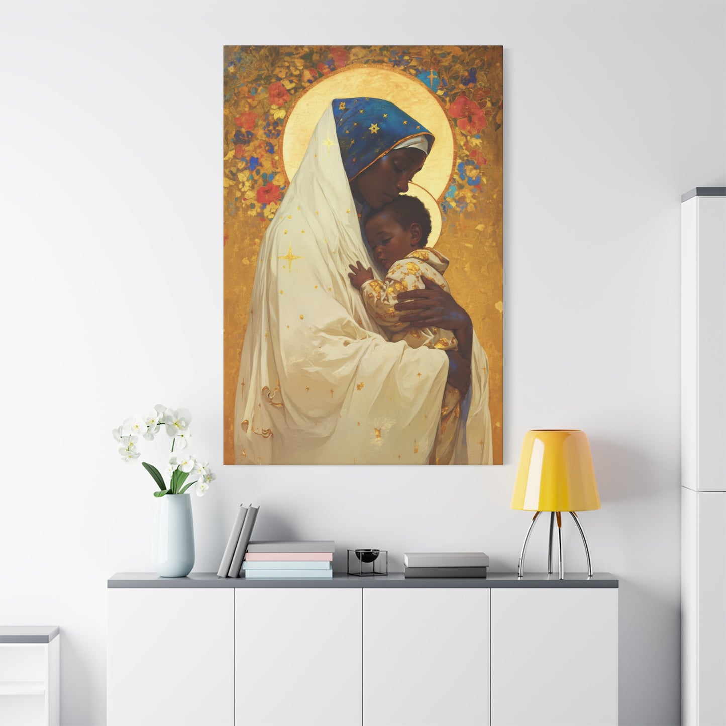 Queen of Peace and Love- Our Lady of Kibeho's Message - Museum Wrapped Canvas - Print - Religious Art for your Home - Christian print