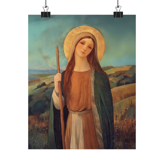 Saint Breage // Saint Breaca - Sanctified Souls Print - Multiple Sizes - Premium Matte Vertical Posters