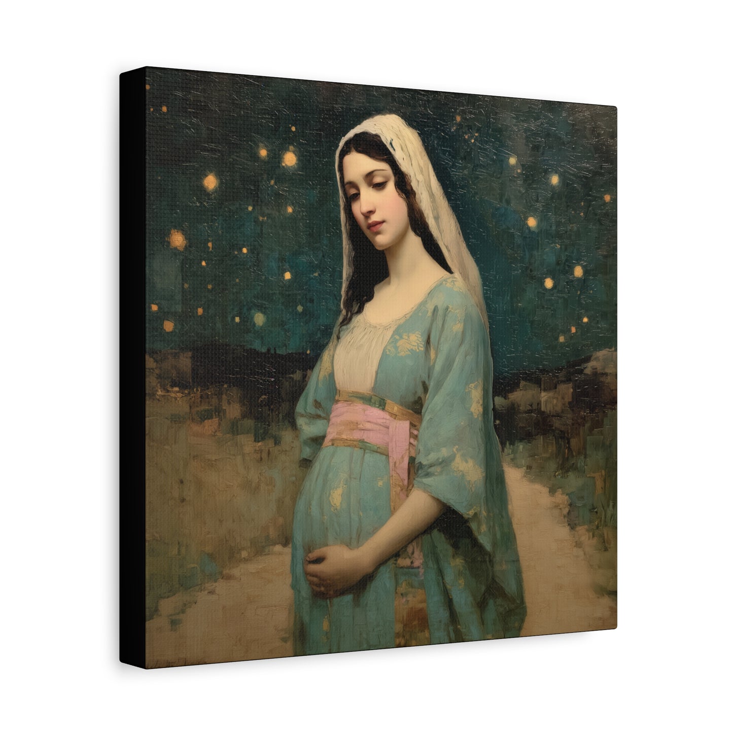 Our Lady of 'O' - Our Lady of Expectation - Mother Mary - Marian Art - Gallery Wrapped Canvas - Print - Catholic Art Print
