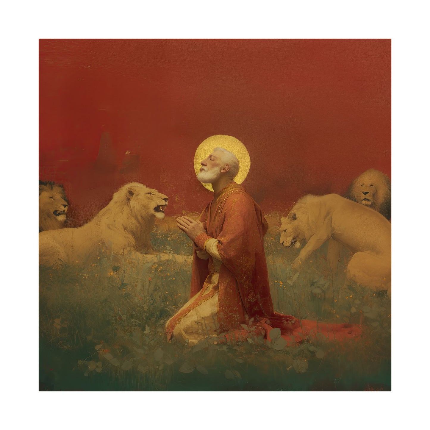Saint Ignatius of Antioch - Sanctified Souls Print - Multiple Sizes - Premium Posters - Catholic Art - Christian Home Decor Artwork