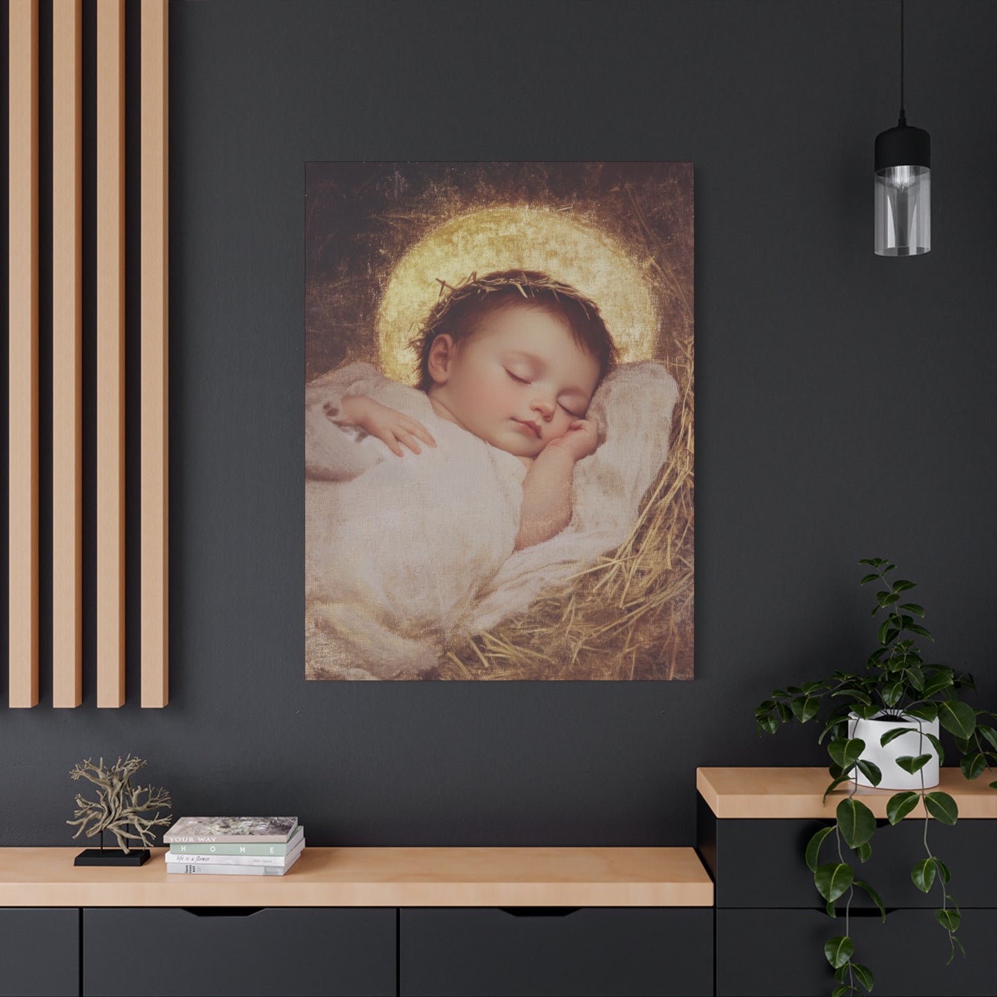The Christ Child Born Into the Quiet of the World - Gallery Wrapped Canvas - Print - Religious Art for your Home - Catholic Art Print
